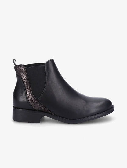 Chelsea boots à détail pailleté - Noir - 1