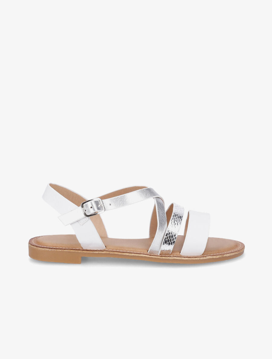Nu-pieds multibrides irisées - Blanc - 1