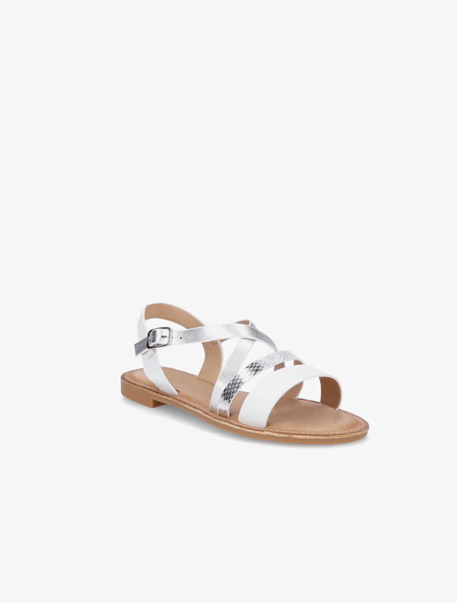 Nu-pieds multibrides irisées - Blanc - 2
