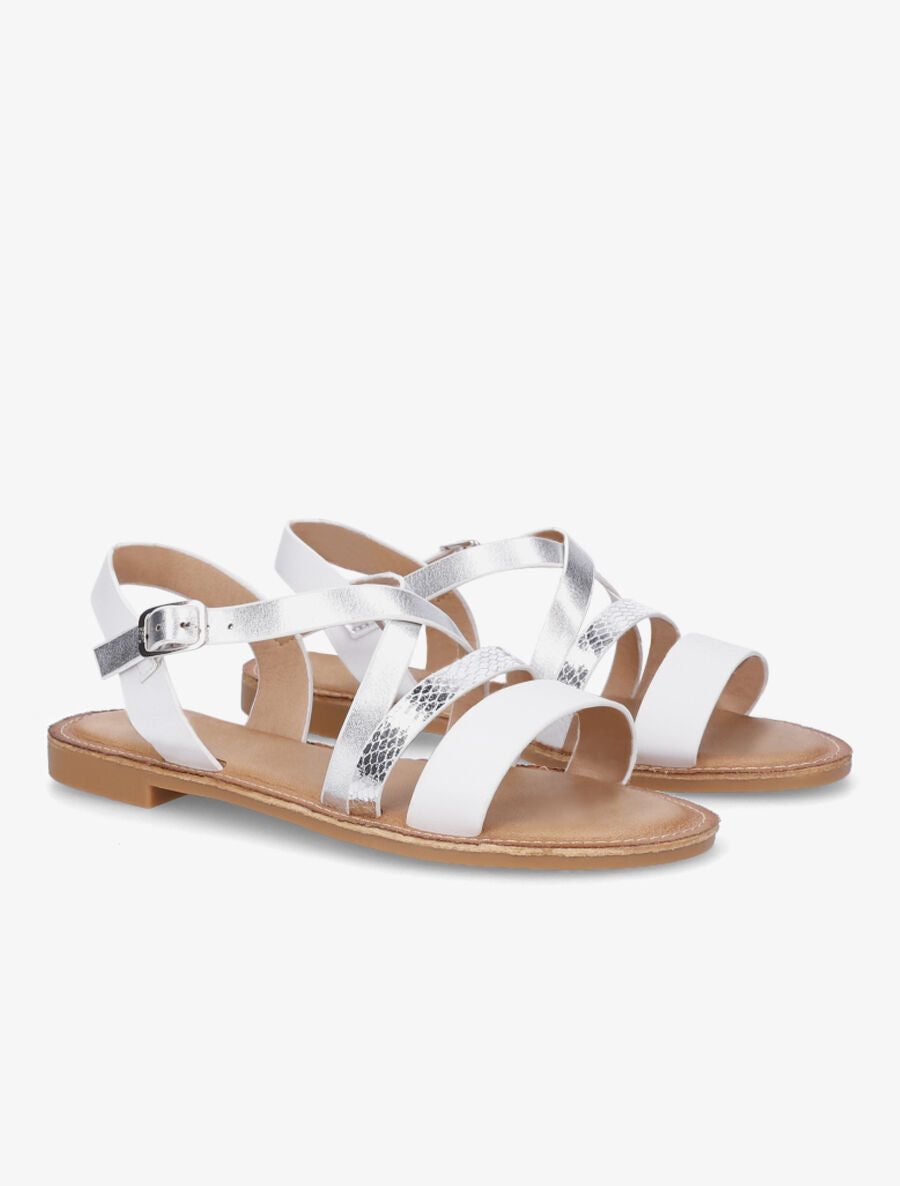 Nu-pieds multibrides irisées - Blanc - 4