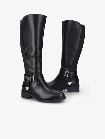 Bottes écuyère à bout rond - Noir - 5