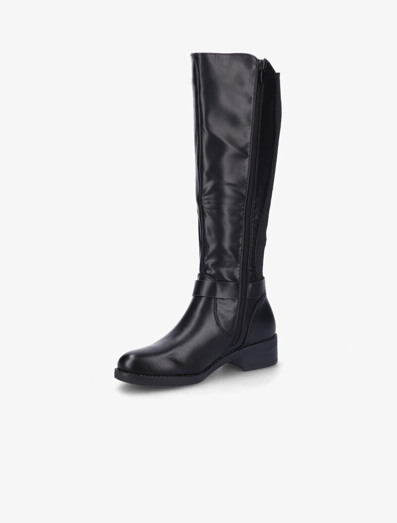 Bottes écuyère à bout rond - Noir - 4