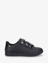 Sneakers en simili à scratch et contrefort effet python - Noir - 5