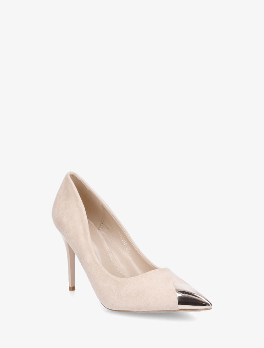 Escarpins hauts en suédine - Beige - 2