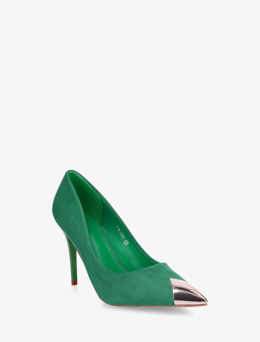 Escarpins hauts en suédine - Vert - 2