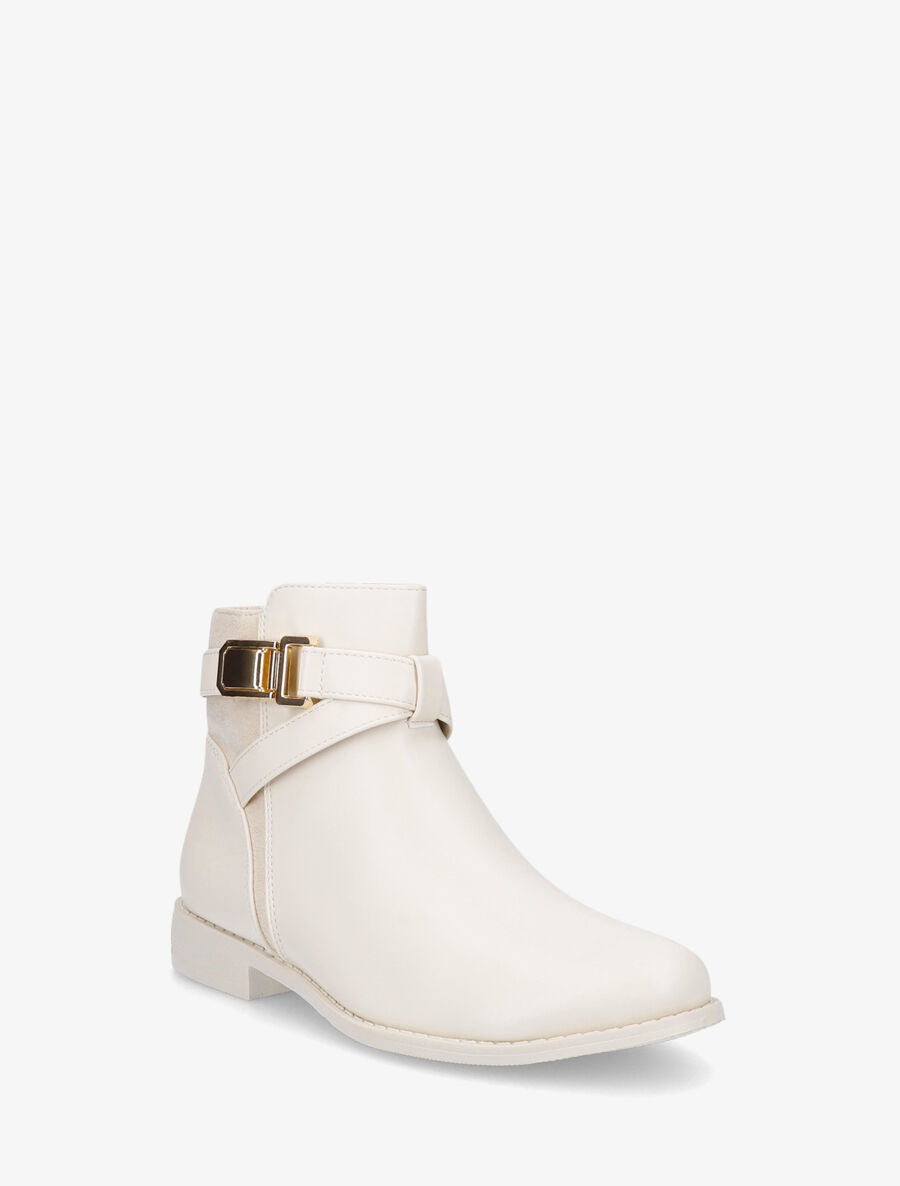 Bottines plates bi-matière - Beige - 2