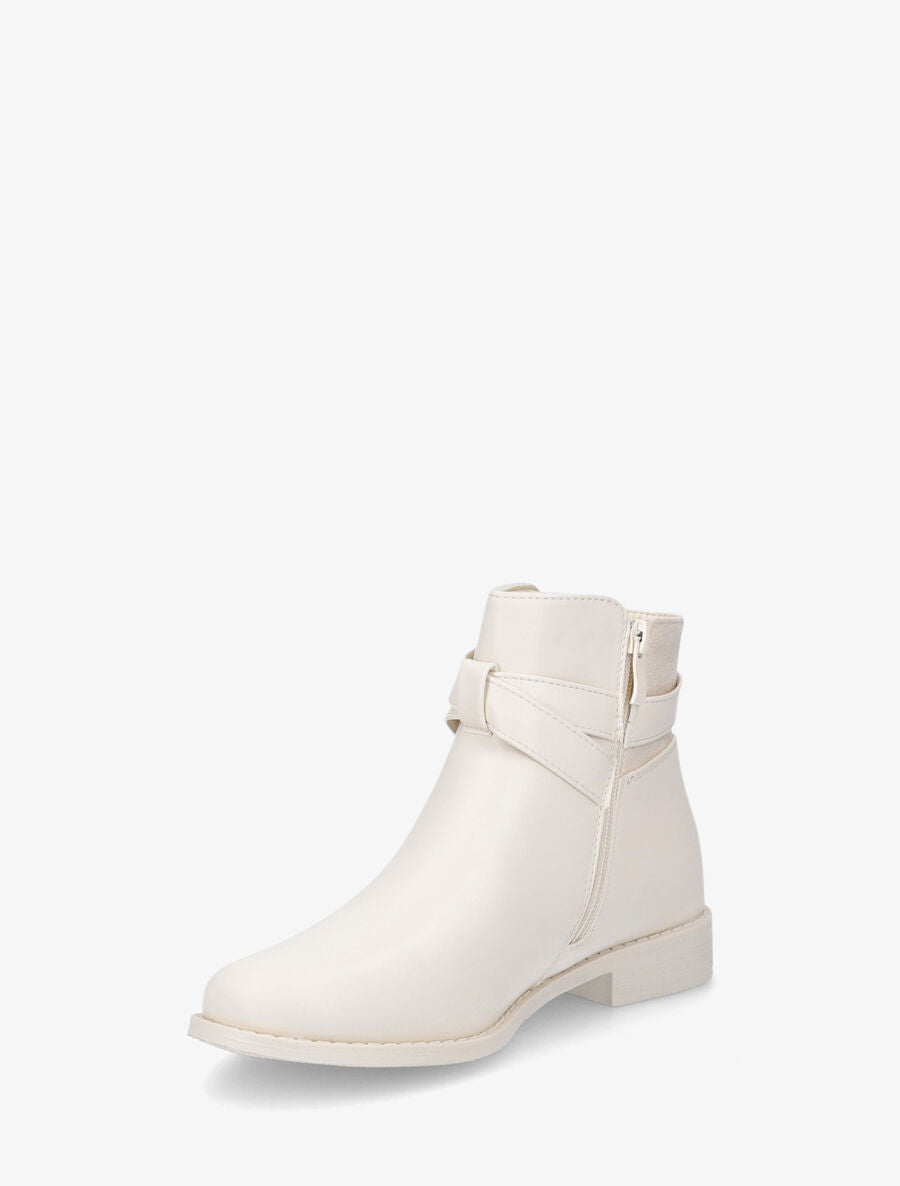 Bottines plates bi-matière - Beige - 3