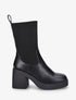 Bottines chaussettes à talon haut - Noir - 1