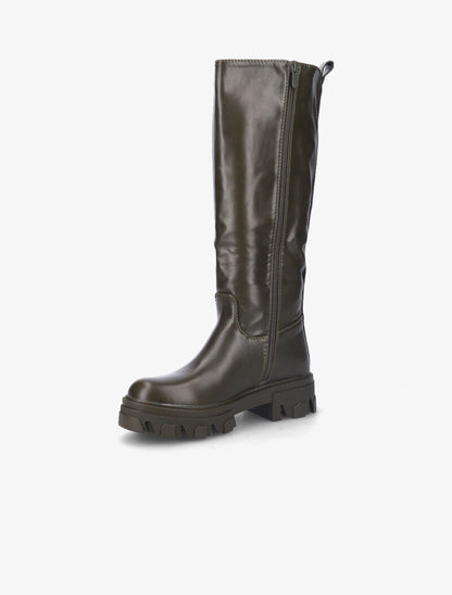 Bottes unies à semelles stylisées - Kaki - 4
