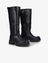 Bottes unies à semelles stylisées - Noir - 1