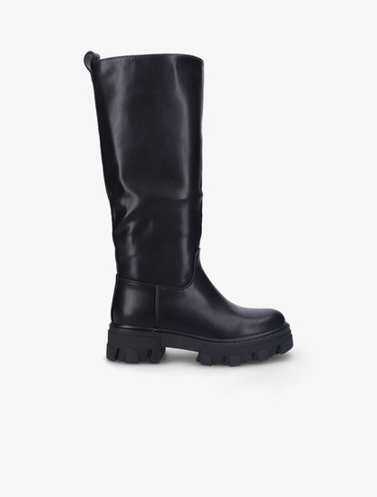 Bottes unies à semelles stylisées - Noir - 2