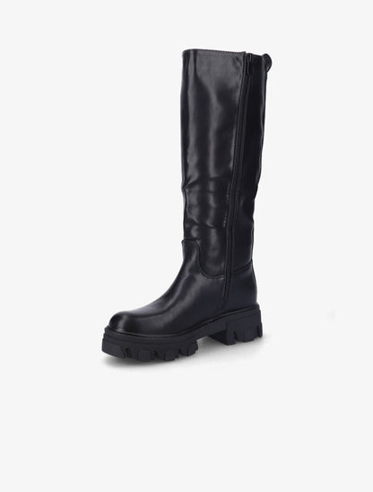 Bottes unies à semelles stylisées - Noir - 4