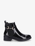 Bottines élastiquées en simili vernis - Noir - 5
