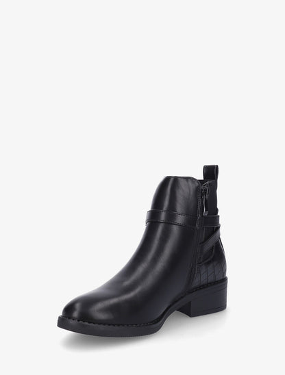 Bottines élastiquées à boucle - Noir - 3