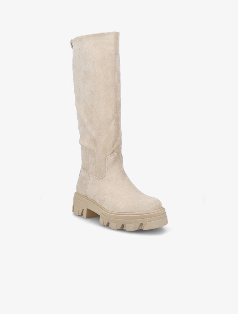 Bottes en suédine - Beige - 3