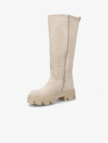 Bottes en suédine - Beige - 4