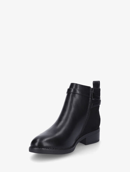 Bottines bi-matière à boucle métallique - Noir - 3