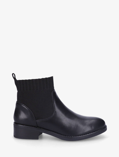Bottines plates style chaussettes - Noir - 5