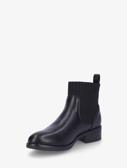 Bottines plates style chaussettes - Noir - 3