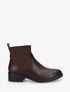 Bottines plates style chaussettes - Marron - 1