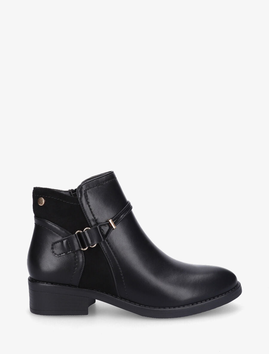 Bottines plates bi-matière - Noir - 1
