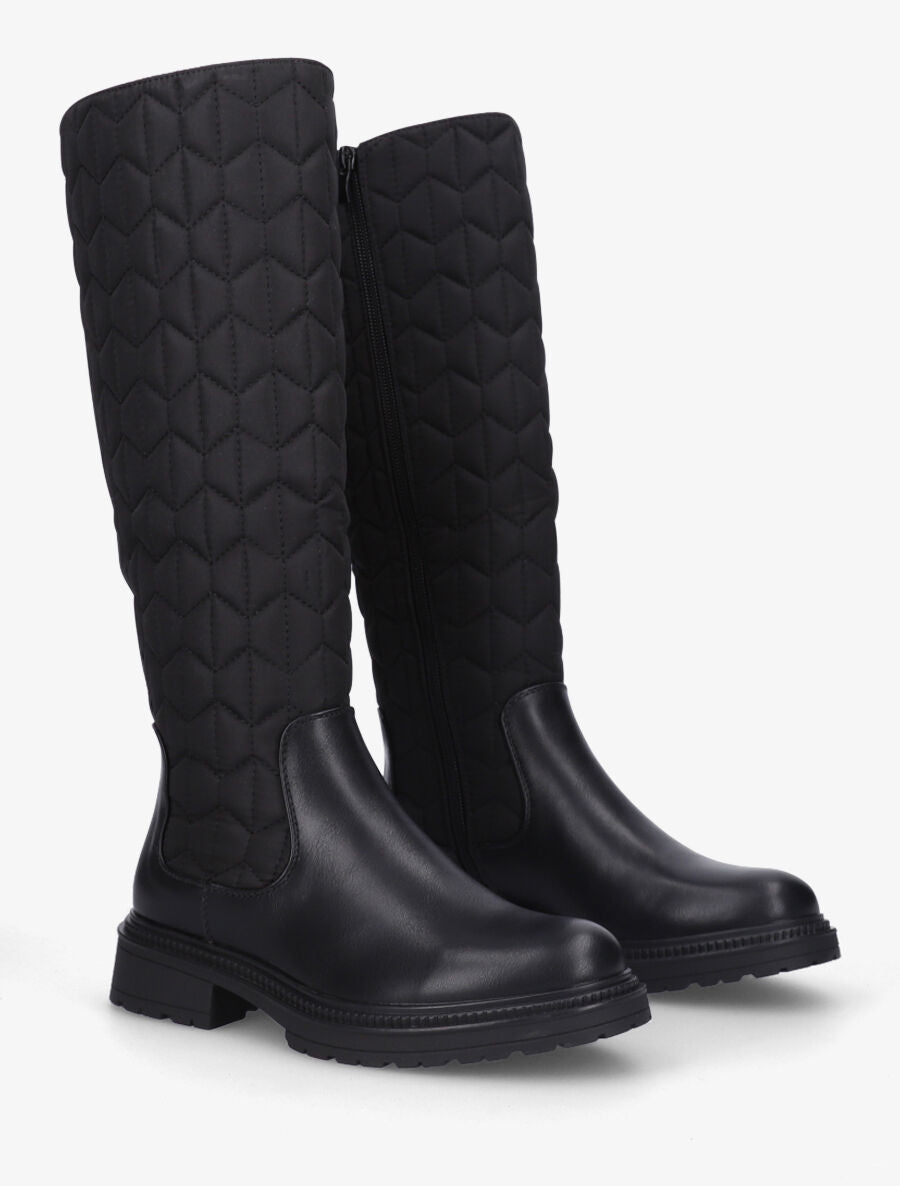 Bottes bi-matière matelassées - Noir - 4
