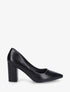 Escarpins pointus talon carré - Noir - 1