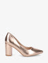 Escarpins pointus talon carré - Rose gold - 1