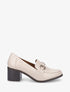 Mocassins à talon et boucle - Beige - 5