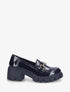 Mocassins vernis à semelle épaisse - Marine - 5