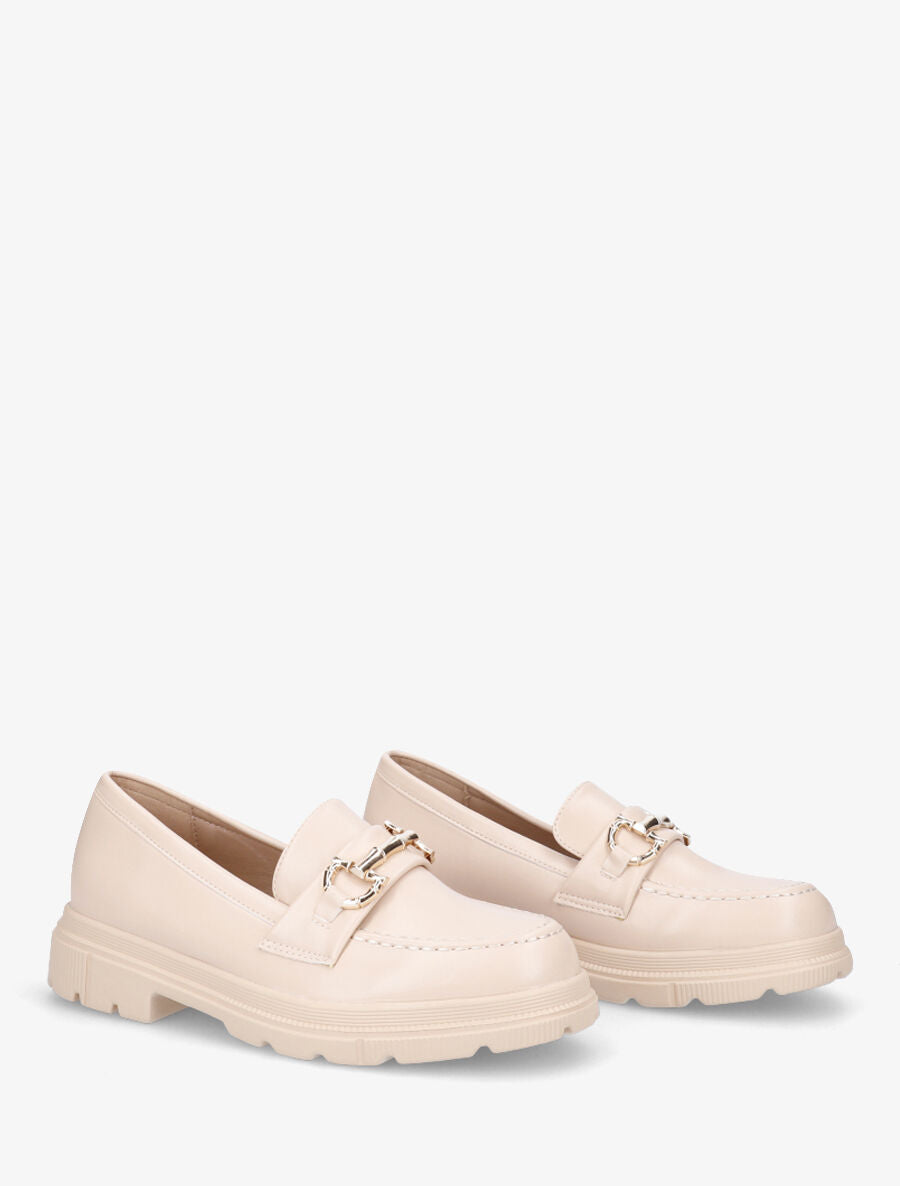 Mocassins à boucle - Beige - 4