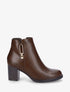 Bottines à talon et bijou - Marron - 1