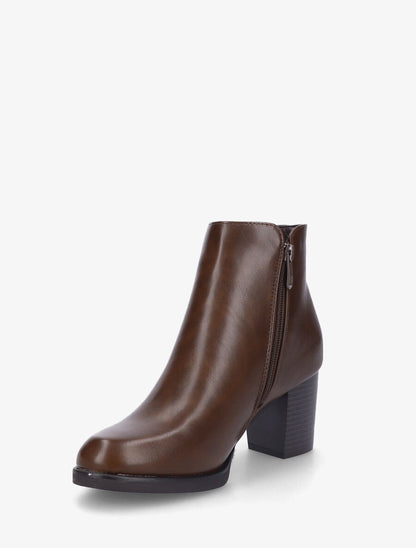 Bottines à talon et bijou - Marron - 3