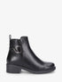 Bottines plates en simili - Noir - 1