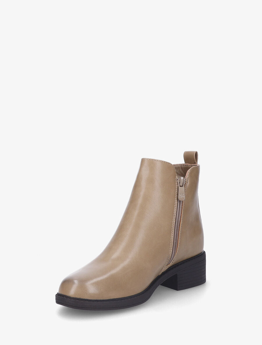 Bottines basiques en simili - Taupe - 3