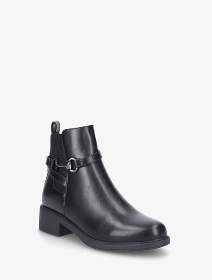 Bottines élastiquées à boucle - Noir - 2