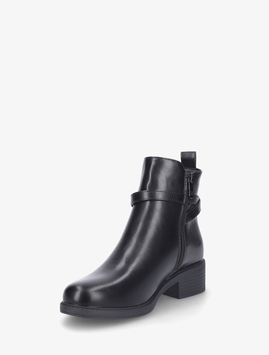 Bottines élastiquées à boucle - Noir - 3