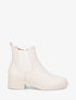 Bottines plates en simili effet patiné - Beige - 5