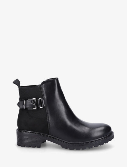 Bottines bi-matière à boucle - Noir - 1