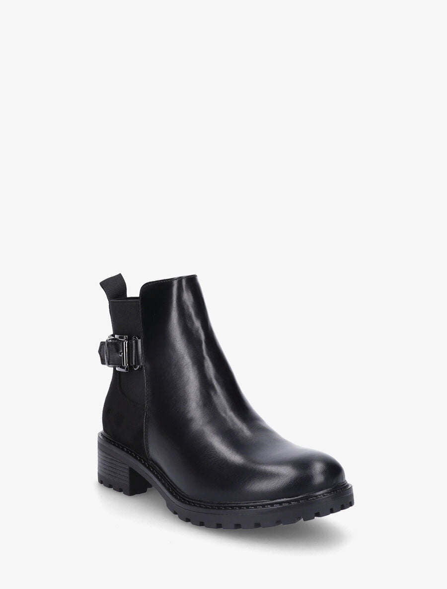 Bottines bi-matière à boucle - Noir - 2