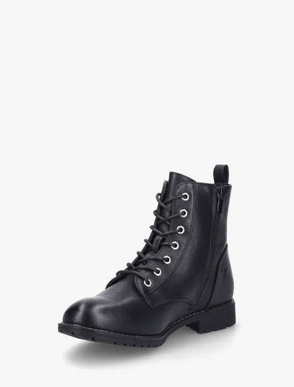Bottines plates à lacets - Noir - 3