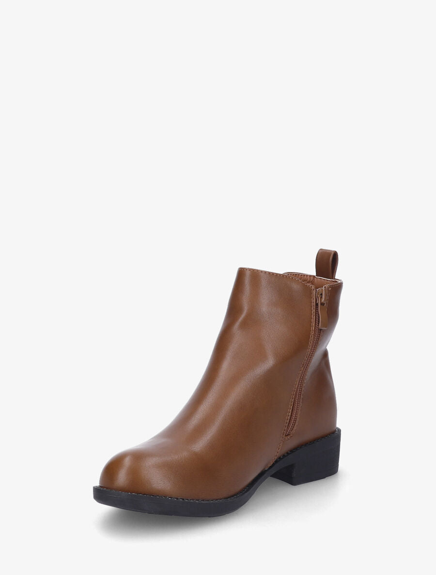 Bottines plates élastiquées et irisées - Camel - 3