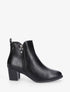 Bottines à zip classiques en simili - Noir - 5
