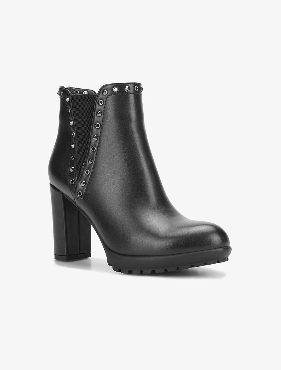 Chelseas ornées picots - noir - 2