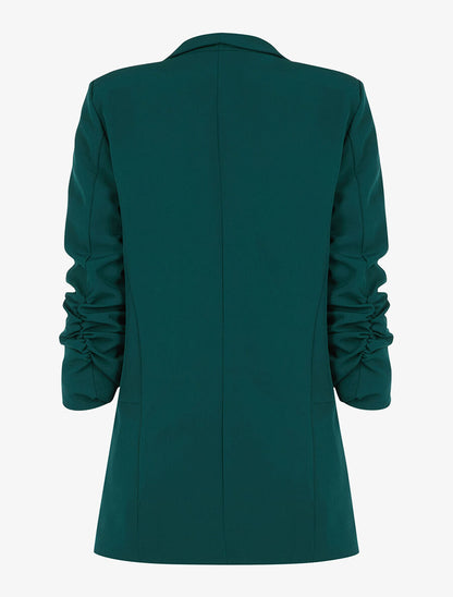 Blazer à manches plissées - Vert - 2