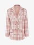 Veste effet tweed coupe droite - Rose/écru - 1
