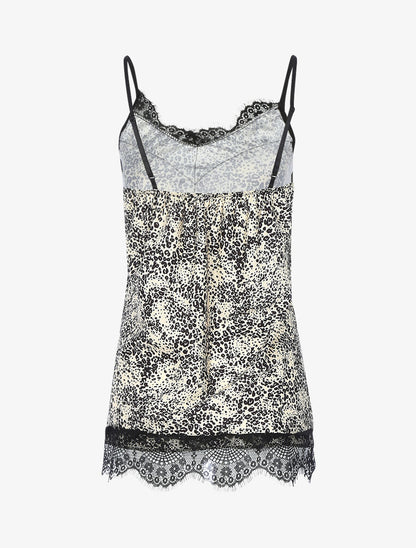 Débardeur à imprimé zébré - Beige/noir - 2