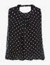 Top à imprimé pois - Noir/blanc - 1