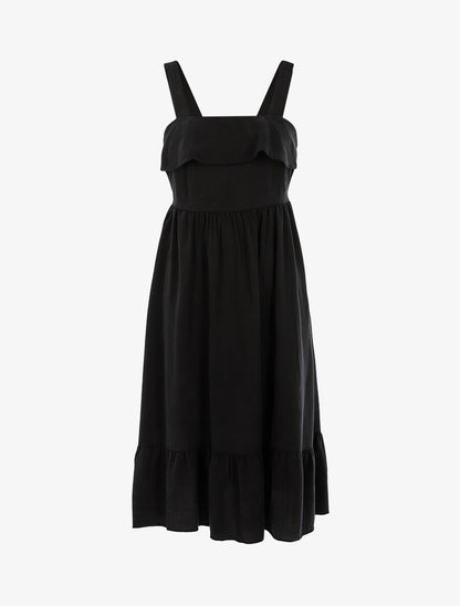 Robe à bord volanté - Noir - 1