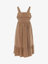 Robe à bord volanté - Camel - 1